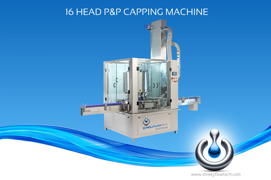 Sixteen Head Pick and Place Plastic/Glass Bottle Capping Machine