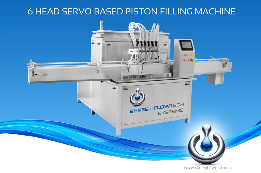 Six Head Servo Piston Liquid Filling Machine