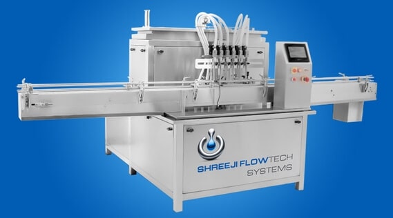 six Head Servo Based Piston liquid Filling Machine